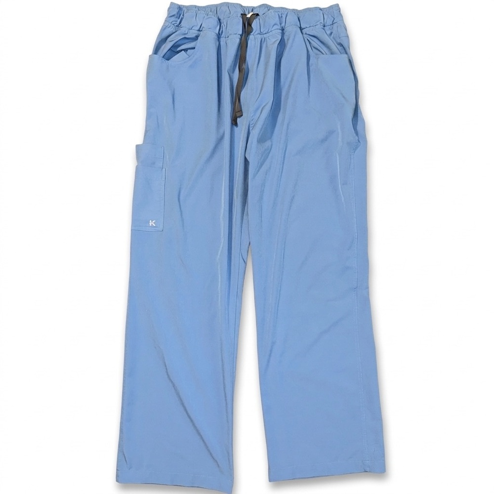 Kalea Scrubber Pants XXL Light Blue Cargo Drawstring Scrub Bottoms KLM18B2 2XL